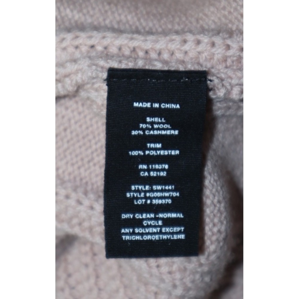 Helmut Lang Womens Cable Knit V Neck Long Sleeve Sweater Top Pink S Oversized - Picture 5 of 5